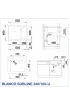 КУХНЕНСКА МИВКА BLANCO SUBLINE 340/160-U С ЛЯВО КОРИТО - ЦВЯТ КАФЕ - 523557 Blanco Кухненски мивки