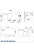 КУХНЕНСКА МИВКА BLANCO NAYA 8 S, ДЯСНО КОРИТО - ЦВЯТ МЕКО БЯЛ - 527132 Blanco Кухненски мивки