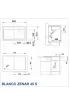 КУХНЕНСКА МИВКА BLANCO ZENAR 45 S С ДЯСНО КОРИТО - ЦВЯТ ВУЛКАНИЧНО СИВ - 527361 Blanco Кухненски мивки