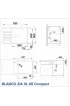 КУХНЕНСКА МИВКА BLANCO ZIA XL 6 S COMPACT - ЦВЯТ МЕКО БЯЛ - 527214 Blanco Кухненски мивки
