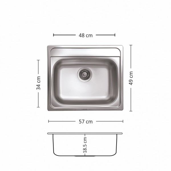 COMPACT 570 SI Leks Кухненски мивки