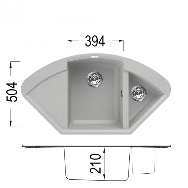 PRIME CORNER E  Кухненски мивки